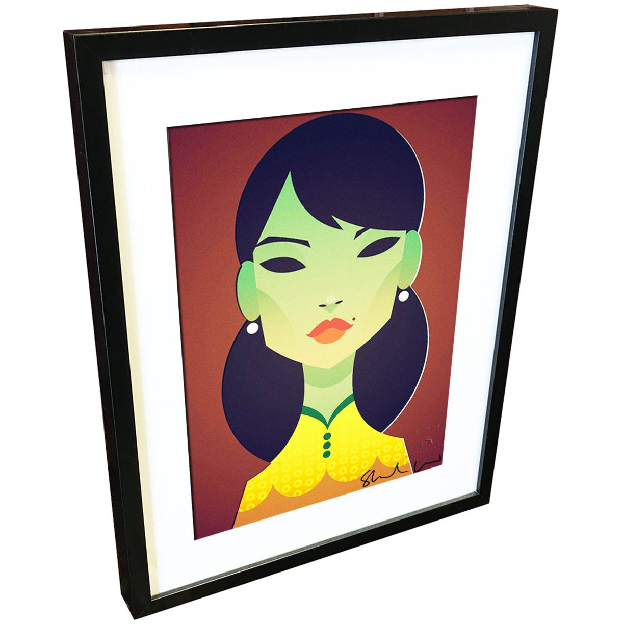 The Green Lady by Stanley Chow - Signed and stamped fine art print - Egoiste Gallery - Art Gallery in Manchester City Centre