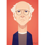 Larry David by Stanley Chow - Signed and stamped fine art print - Egoiste Gallery - Art Gallery in Manchester City Centre