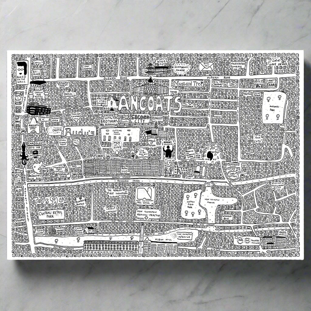 Ancoats Map by Dave Draws - Archival Giclée Print