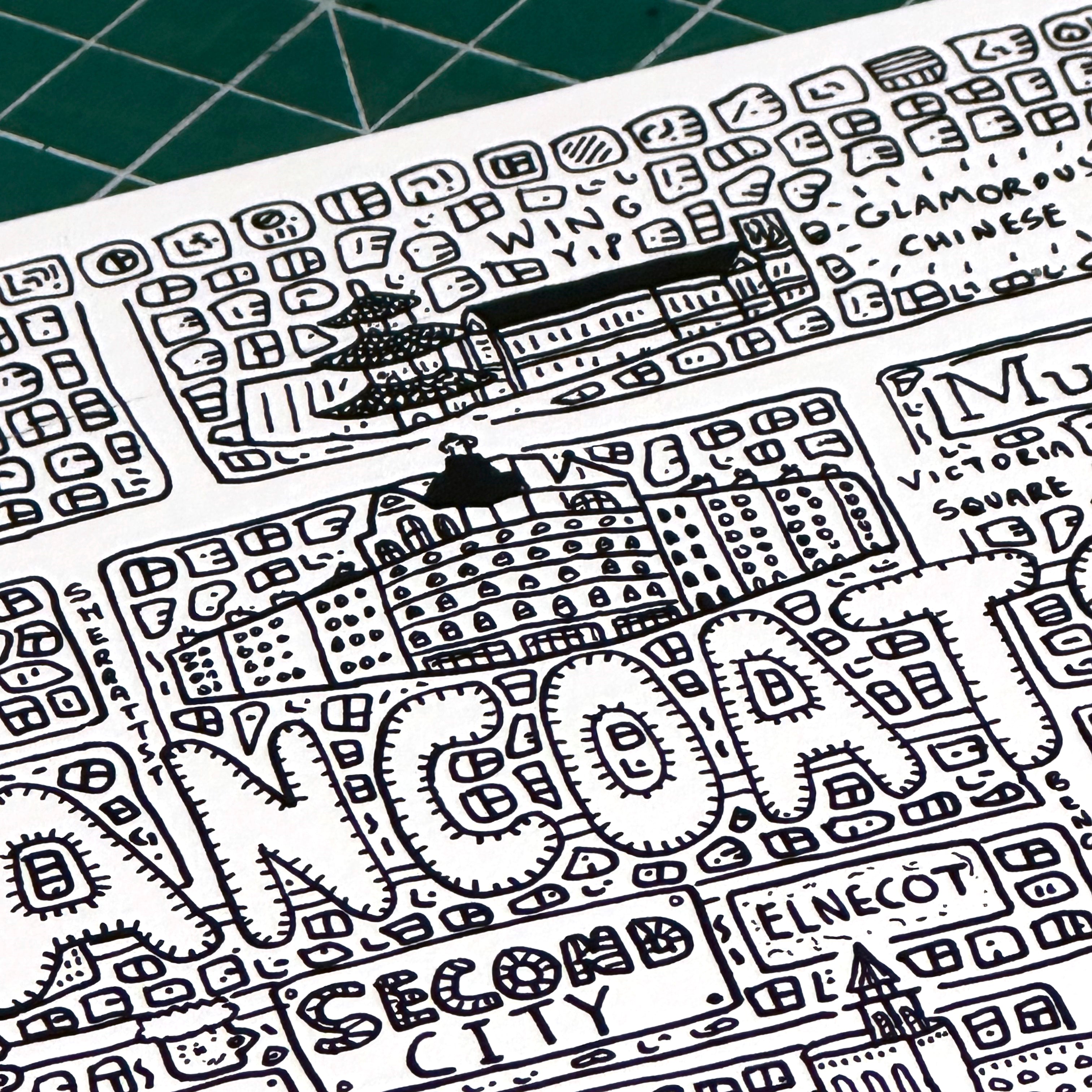 Ancoats Map by Dave Draws - Archival Giclée Print