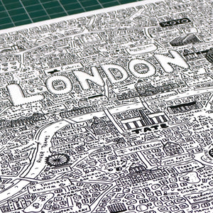 London Map by Dave Draws - Archival Giclée Print