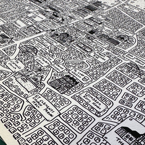 Urmston Map by Dave Draws - Archival Giclée Print