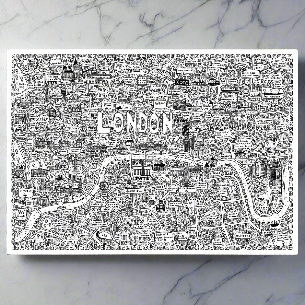 London Map by Dave Draws - Archival Giclée Print