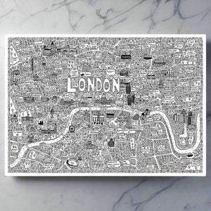 London Map by Dave Draws - Archival Giclée Print