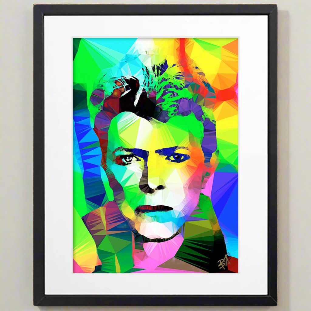 Bowie - Over The Rainbow by Baiba Auria - signed archival Giclée print