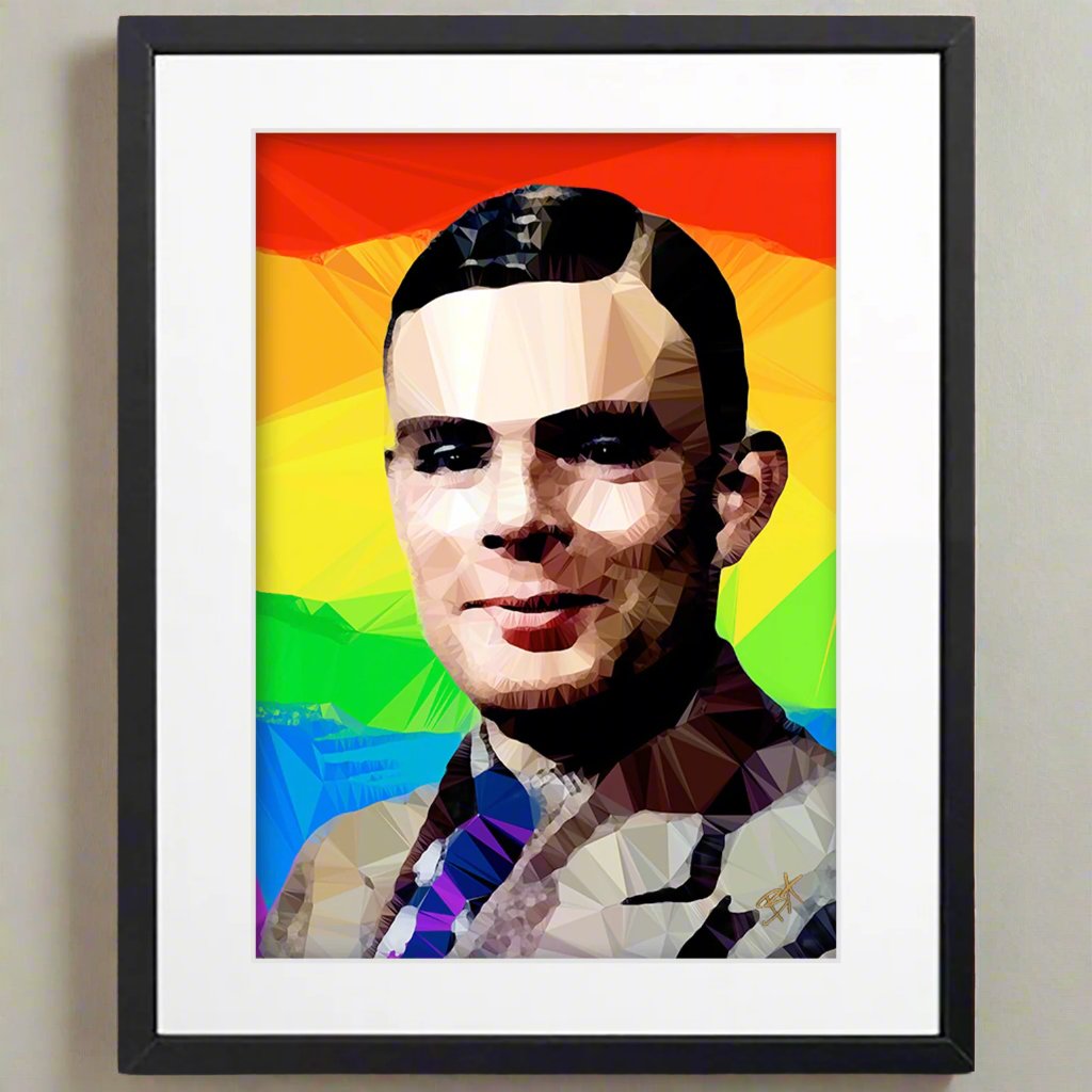 Alan Turing (II) by Baiba Auria - signed archival Giclée print