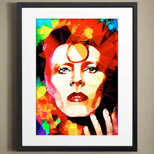 Bowie - Gold by Baiba Auria - signed archival Giclée print