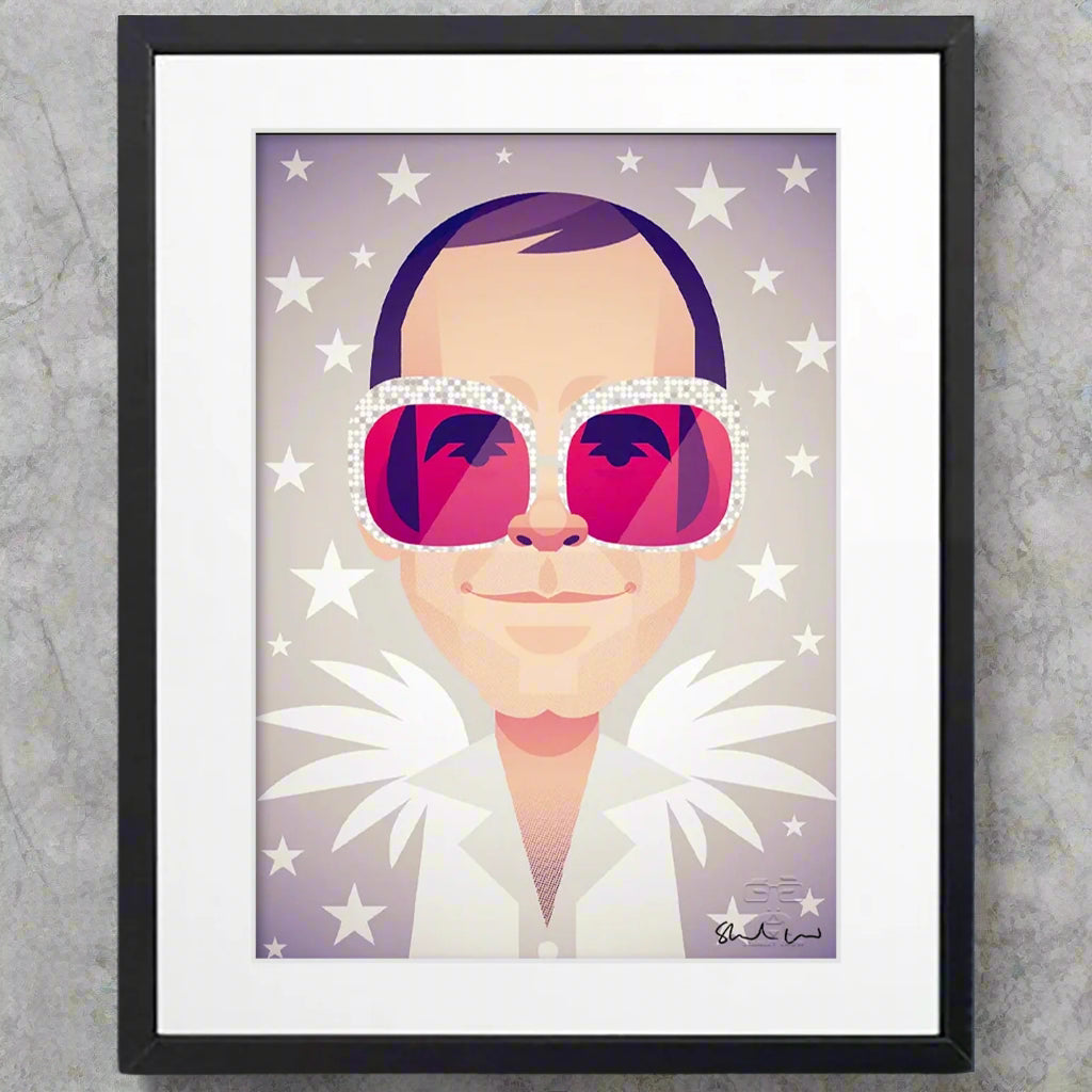 Elton by Stanley Chow - Signed and stamped fine art print