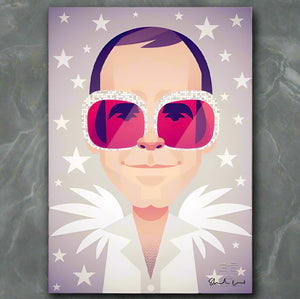 Elton by Stanley Chow - Signed and stamped fine art print