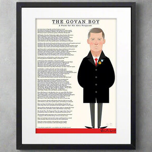 The Govan Boy (A poem for Sir Alex Ferguson) by Stanley Chow - Signed and stamped fine art print