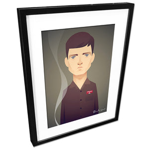 Ian Curtis by Stanley Chow - Signed and stamped fine art print