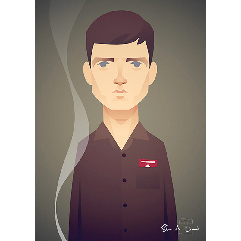 Ian Curtis by Stanley Chow - Signed and stamped fine art print