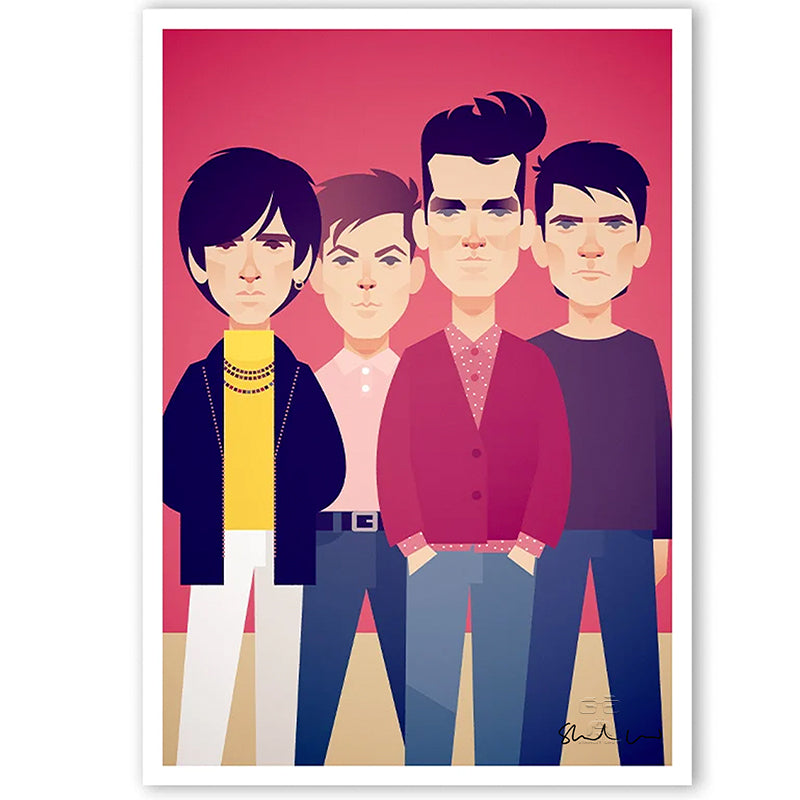 Steven Patrick, Johnny, Andy and Mike by Stanley Chow by Stanley Chow - Signed and stamped fine art print