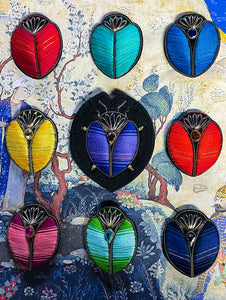 Hand Crafted Beetle Brooches by Emma Pannell