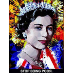 Stop Being Poor #3 by Baiba Auria - signed art print with quote - Egoiste Gallery - Art Gallery in Manchester City Centre