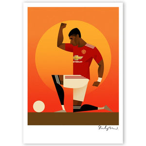 Marcus Rashford 'No Room For Racism' by Stanley Chow - Signed and stamped archival Giclee print