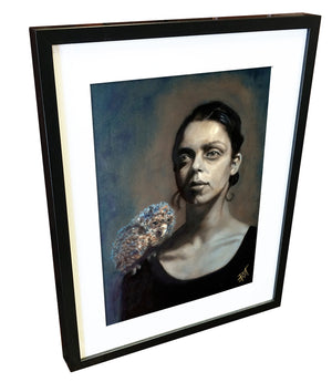 Sara (The Girl and the Owlet) by Baiba Auria - signed art print - Egoiste Gallery - Art Gallery in Manchester City Centre