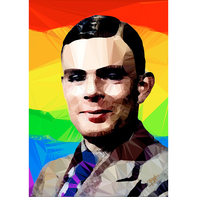 Alan Turing (II) by Baiba Auria - signed archival Giclee print - Egoiste Gallery - Art Gallery in Manchester City Centre