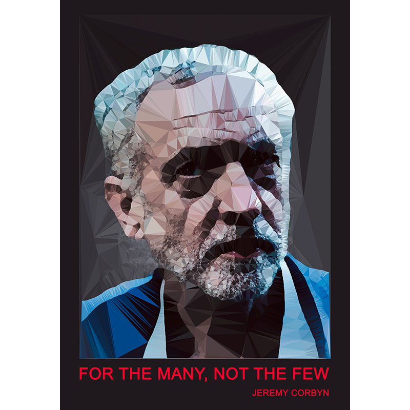Jeremy Corbyn by Baiba Auria - signed art print with quote - Egoiste Gallery - Art Gallery in Manchester City Centre