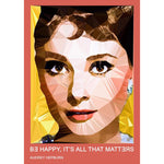 Audrey Hepburn #1 by Baiba Auria - signed art print with quote - Egoiste Gallery - Art Gallery in Manchester City Centre