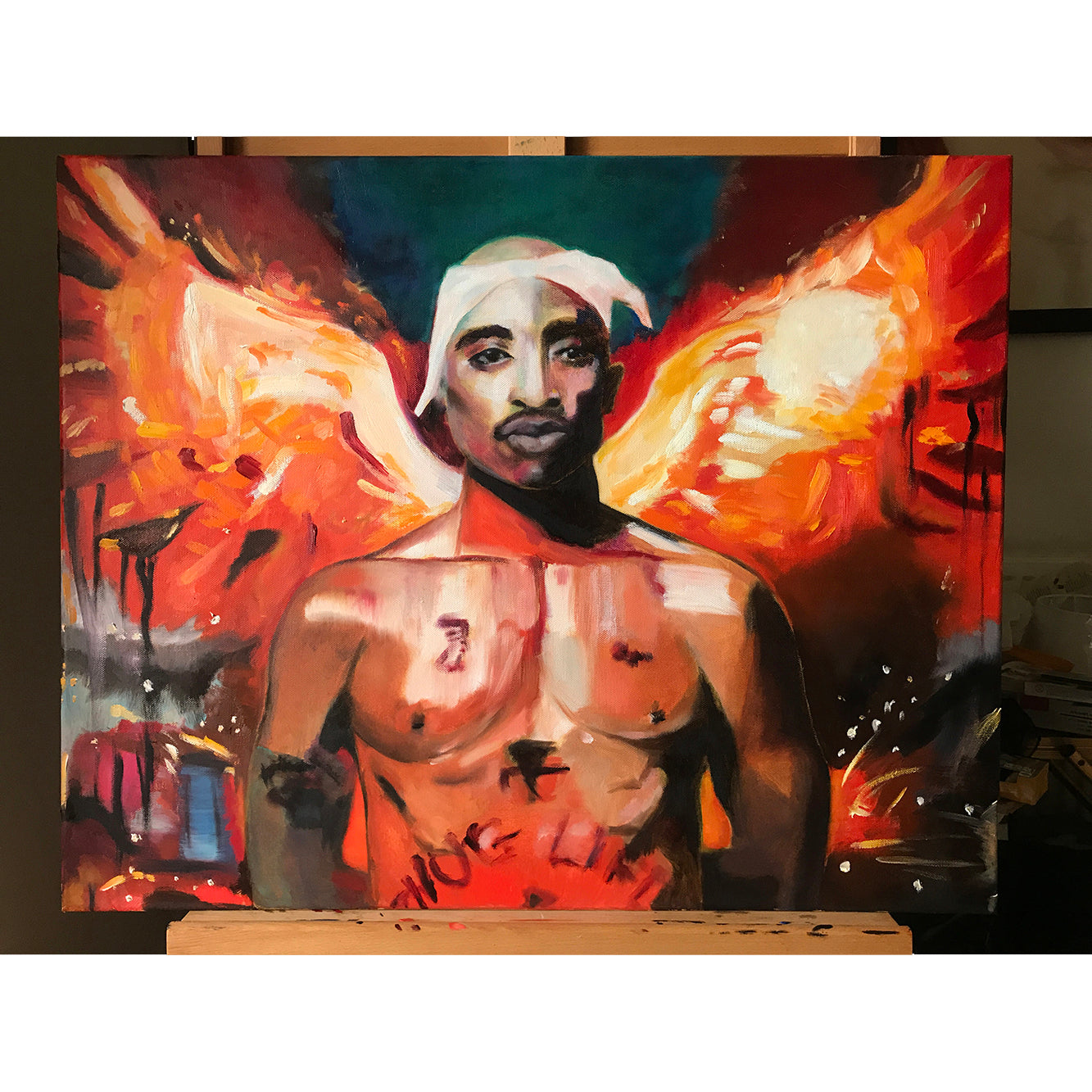Phoenix Rising -  Original oil painting by Baiba Auria
