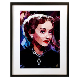 Bette Davis #2 by Baiba Auria - signed art print - Egoiste Gallery - Art Gallery in Manchester City Centre