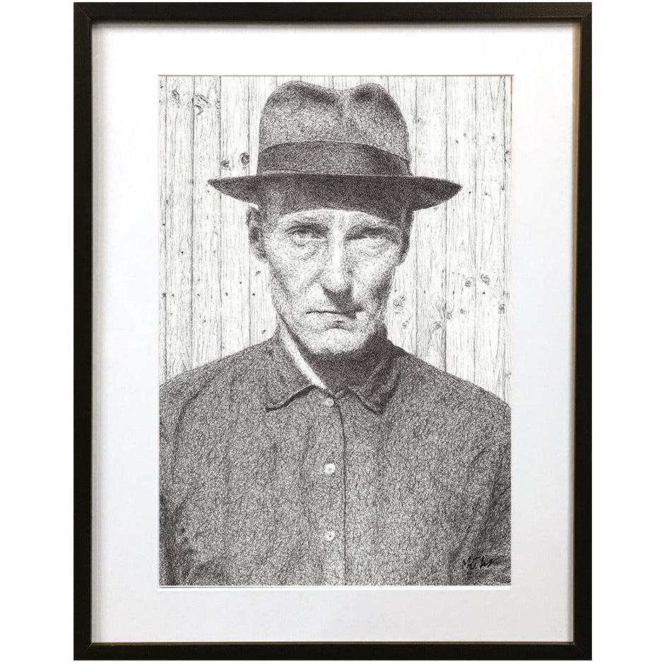 William Burroughs by Matt Hopper - signed fine art giclee print - Egoiste Gallery - Art Gallery in Manchester City Centre