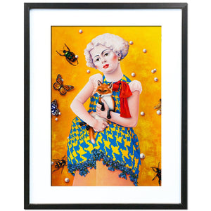 Girl With Fox by Liva Pakalne Fanelli - fine art print - Egoiste Gallery - Art Gallery in Manchester City Centre