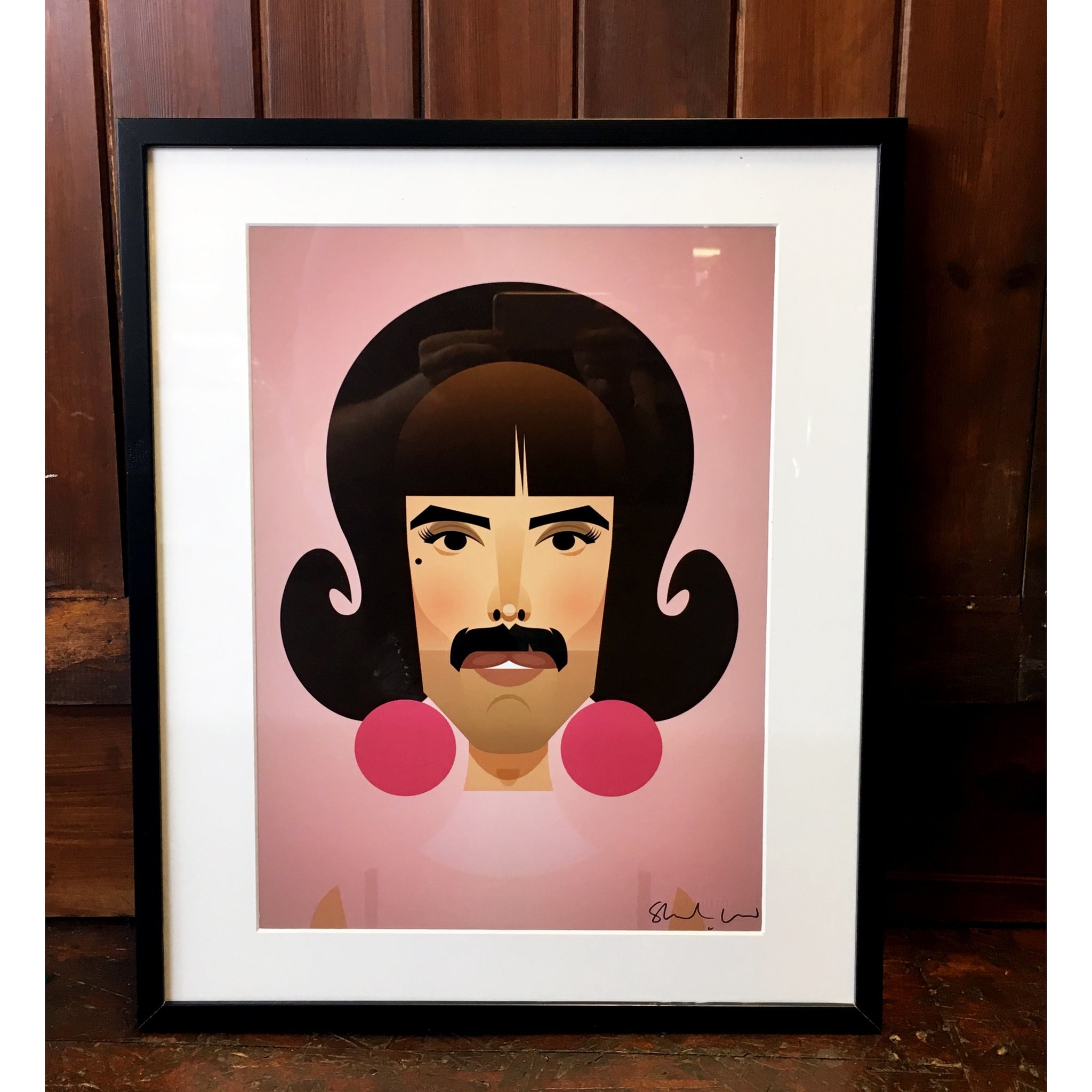 Freddie Mercury (Break free) by Stanley Chow - Signed and stamped fine art print - Egoiste Gallery - Art Gallery in Manchester City Centre