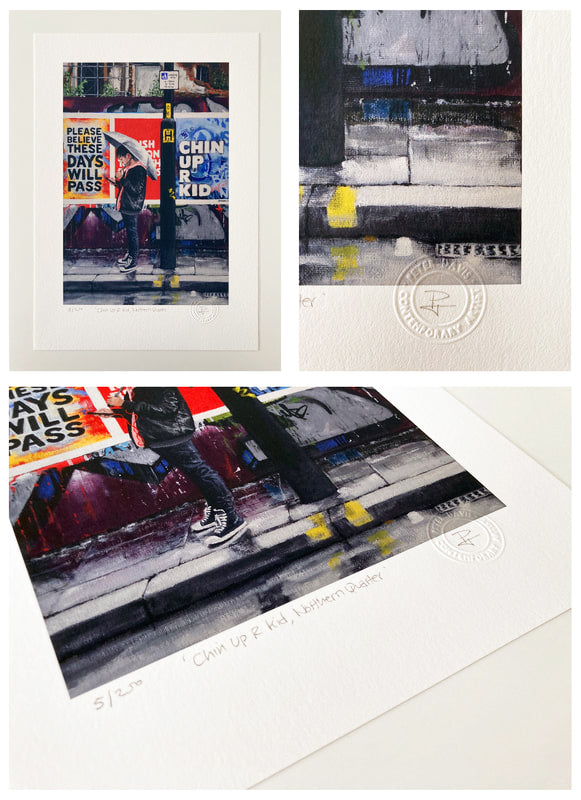 “Chin Up R Kid, Northern Quarter” (2020)  by Peter Davis - signed and stamped limited edition museum grade Giclée print