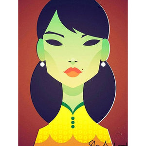 The Green Lady by Stanley Chow - Signed and stamped fine art print - Egoiste Gallery - Art Gallery in Manchester City Centre