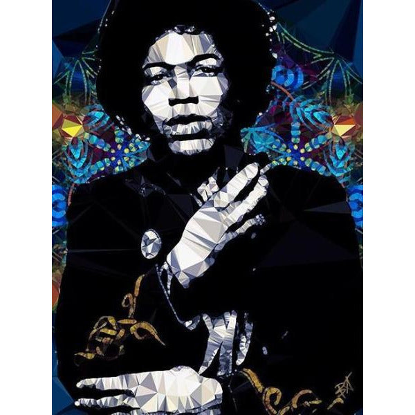 Jimi Hendrix #2 by Baiba Auria - signed art print - Egoiste Gallery - Art Gallery in Manchester City Centre