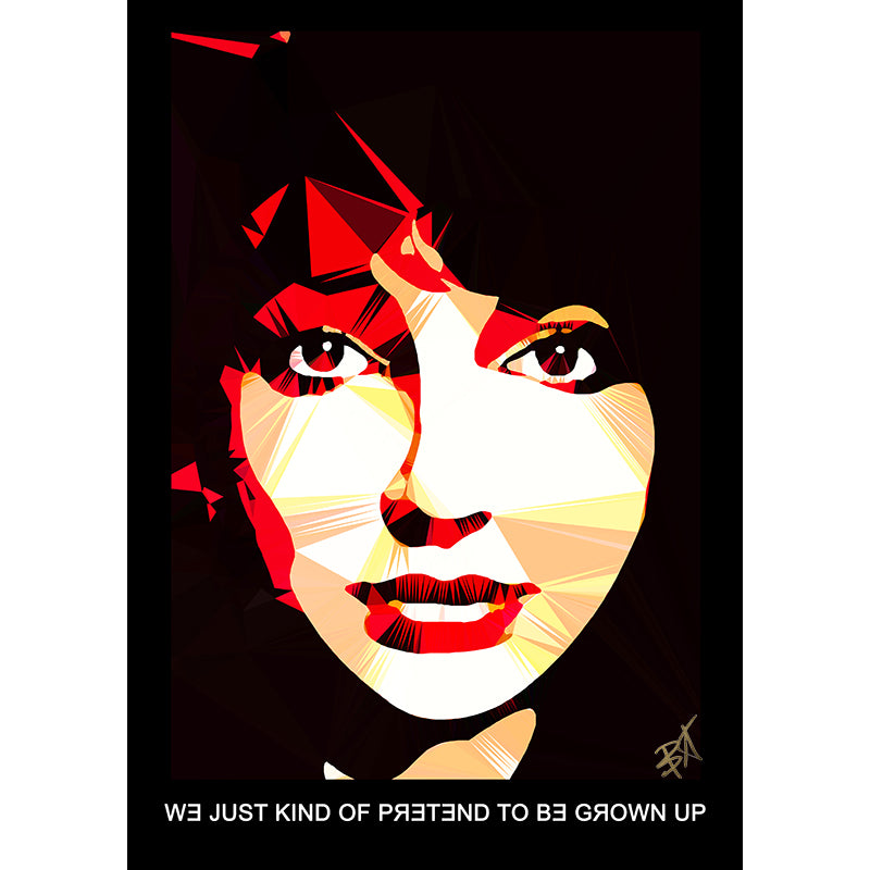Kate Bush by Baiba Auria - signed art print with quote - Egoiste Gallery - Art Gallery in Manchester City Centre