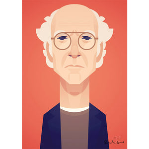 Larry David by Stanley Chow - Signed and stamped fine art print - Egoiste Gallery - Art Gallery in Manchester City Centre