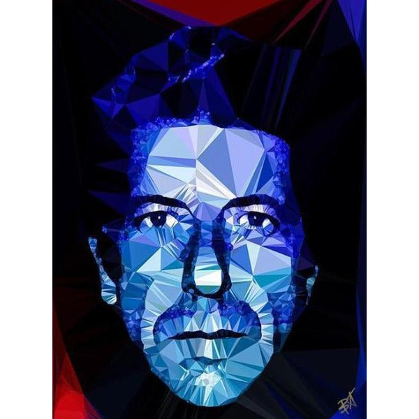 Leonard Cohen by Baiba Auria - signed art print - Egoiste Gallery - Art Gallery in Manchester City Centre