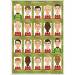 Treble Winners 1998-99 by Stanley Chow - Signed and stamped fine art print