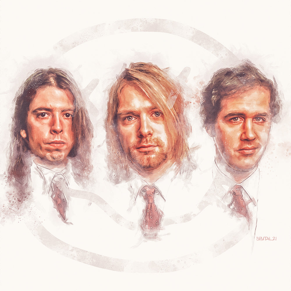 Kurt Dave and Krist by Brutal posters - archival Giclee print