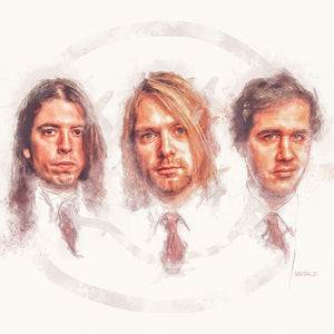 Kurt Dave and Krist by Brutal posters - archival Giclee print