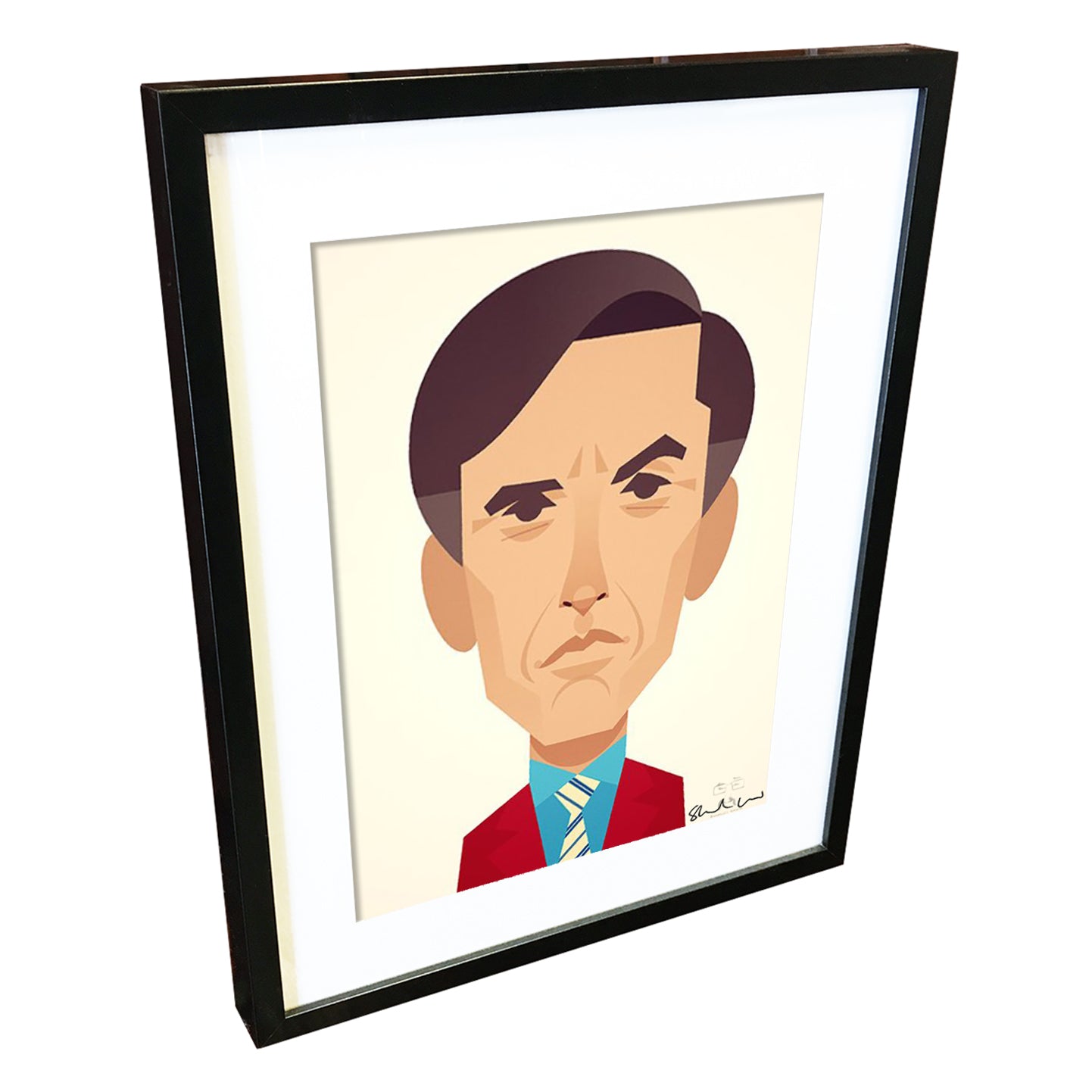 Alan Partridge by Stanley Chow - Signed and stamped fine art print - Egoiste Gallery - Art Gallery in Manchester City Centre
