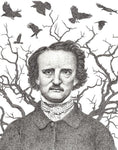 Edgar Allan Poe by Matt Hopper - signed fine art giclee print - Egoiste Gallery - Art Gallery in Manchester City Centre
