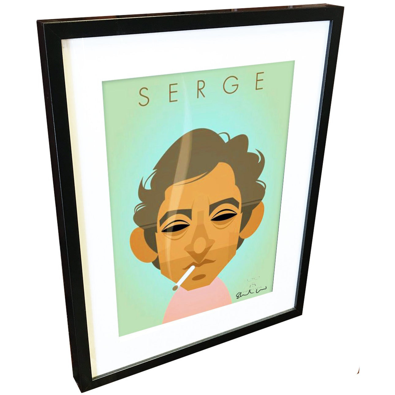 Serge Gainsbourg by Stanley Chow - Signed and stamped fine art print - Egoiste Gallery - Art Gallery in Manchester City Centre