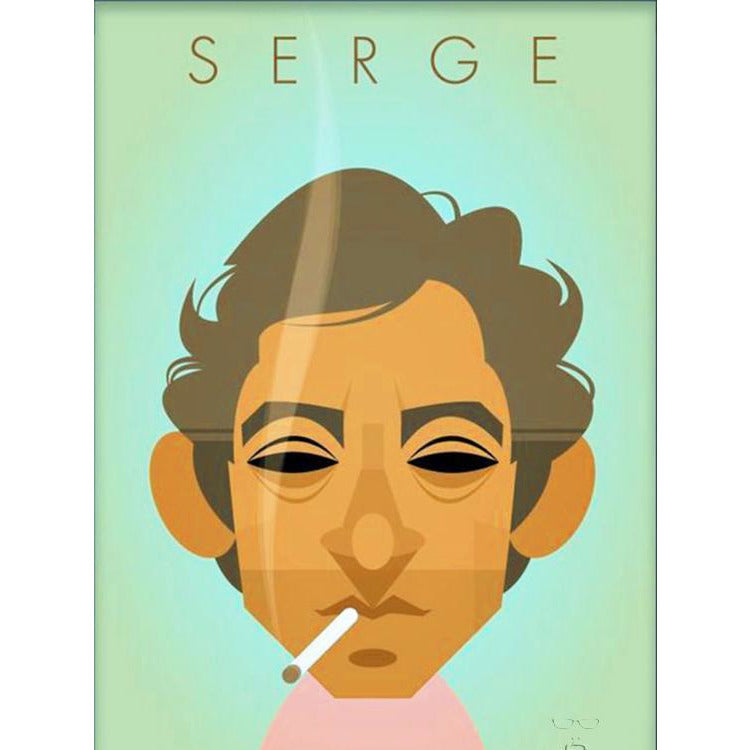 Serge Gainsbourg by Stanley Chow - Signed and stamped fine art print - Egoiste Gallery - Art Gallery in Manchester City Centre