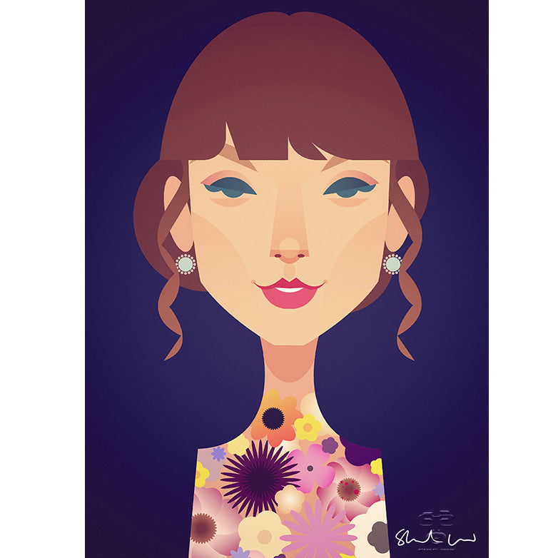 Taylor by Stanley Chow - Signed and stamped fine art print