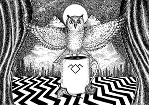 The Owls Are Not What They Seem by Jon Turner - signed archival Giclée print - Egoiste Gallery - Art Gallery in Manchester City Centre